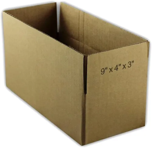 Vista 2 de EcoSwift 5 cajas de embalaje de la cartulina acanalada 9x4x3 que envían por correo los cartones móviles de la caja de envío