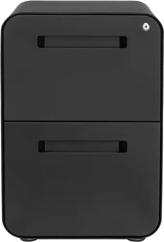 Vista 4 de Laura Davidson Furniture Stockpile - Archivador móvil de 2 cajones con cerradura, archivador de metal para debajo del escritorio, carpetas