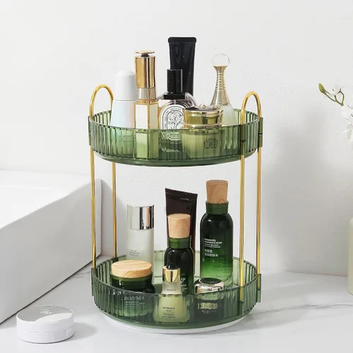 Vista 26 de Aveniee Organizador de maquillaje giratorio de 360 grados para tocador, organizadores de baño mejorados para perfume y cuidado de la piel