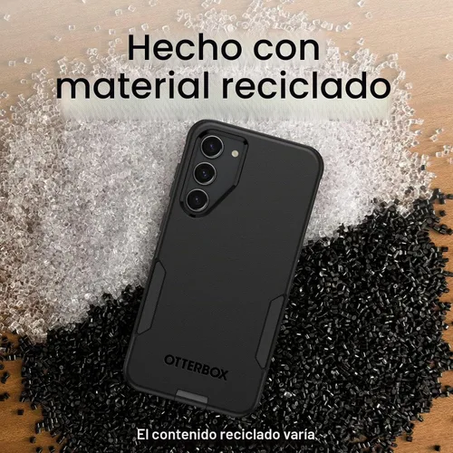 Vista 6 de OtterBox Funda para Galaxy S23 Plus (solamente) - Serie Commuter - Negro, delgado y resistente, apto para bolsillo, con protección de puerto