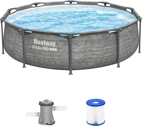 Vista 12 de Piscina Bestway Steel Pro sobre suelo, Azul
