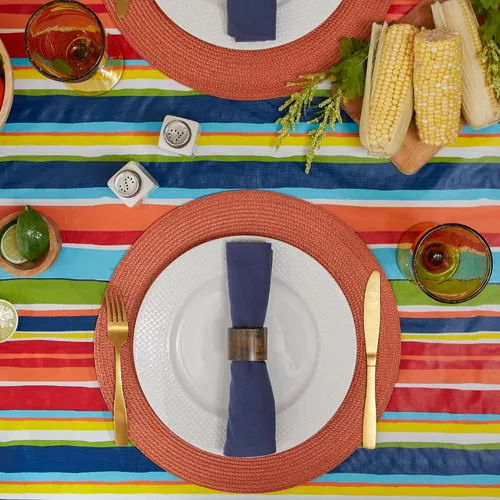 Vista 5 de DII - Mantel de vinil para mesa Rayas de verano
