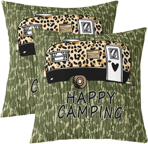 Vista 35 de Erosebridal American Flag Cushion Cases 16x16 Inch Set of 2 Army Green Camo Throw Pillow Covers Bear Claw Hunting Theme Pillow Covers Camoflage