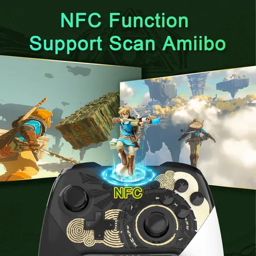 Vista 3 de BELOPERA Switch Pro Controller Compatible with Switch OLEDLITE Controller, Wireless Pro Controller for Switch, Rechargeable Remote Controller with