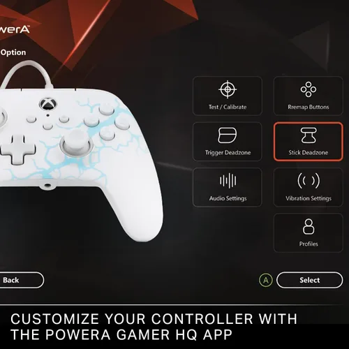 Vista 8 de PowerA Advantage Wired Controller for Xbox Series X S - Arctic Ice, gamepad, hall effect thumbsticks, gaming controller, USB-C, Works with Xbox One