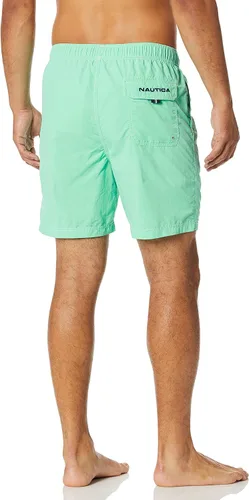 Vista 2 de Nautica Bañador sólido de secado rápido con logotipo clásico para hombre