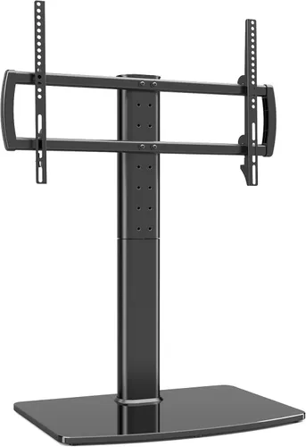 Vista 9 de Soporte universal giratorio para TV con base de mesa para televisores de 32 a 65 pulgadas con giro de 80 grados, base de 4 niveles de altura