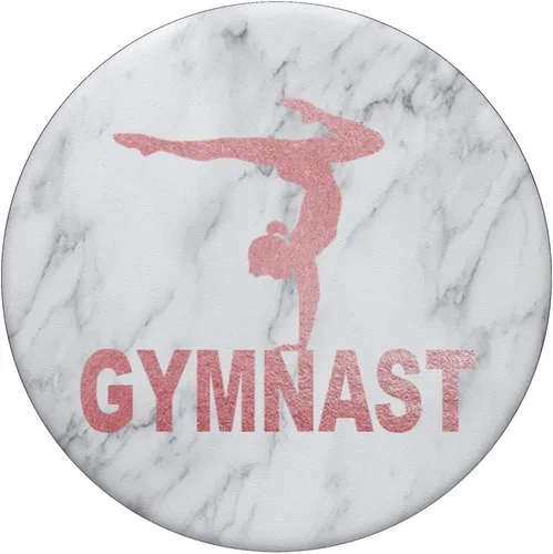 Vista 3 de Gimnasia de oro rosa, mármol de gimnasia – PopSockets Grip y soporte para teléfonos y tabletas