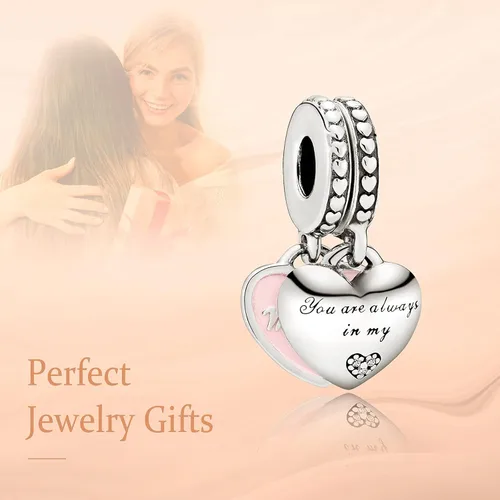 Vista 3 de Annmors Snowflake Charms for Woman-925 Sterling Silver Dangle Pendant Cubic Zirconia BeadGirl Jewelry Beads Gifts for Women BraceletNecklace