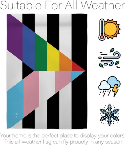Vista 6 de Bandera LGBTQ del Mes del Orgullo Gay Trans Straight Ally Banderas Decoración del Hogar Regalos Pequeña Bandera Arco Iris Interior Banner 4 de Julio