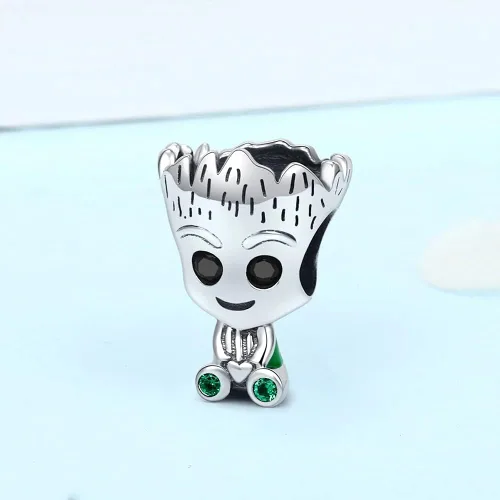 Vista 2 de Colgante de plata de ley 925 para Pandora y pulseras o collares similares bonito dibujo animado Plata esterlina No es una piedra preciosa