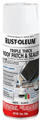 Vista 9 de Rust-Oleum Parche de techo triple grueso y espray sellador, 13 onzas, negro