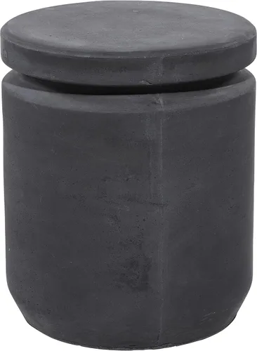 Vista 6 de Deco 79 Taburete de pie de arcilla de fibra de 15"/17" 15" x 17" negro