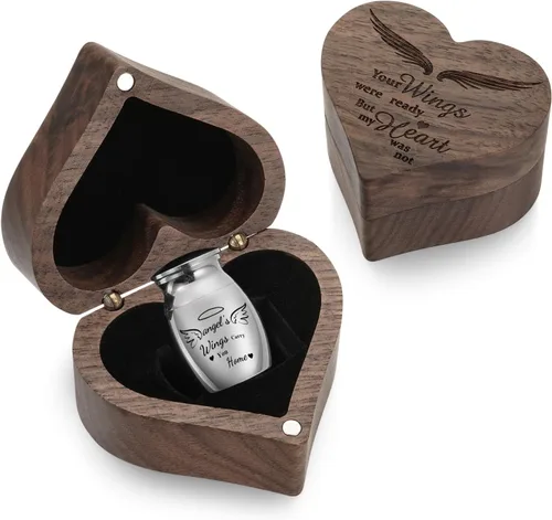 Vista 14 de SOITIS Urna de madera con forma de corazón personalizada, mini urnas para cenizas humanas de 1.2 pulgadas, pequeñas urnas para cenizas humanas