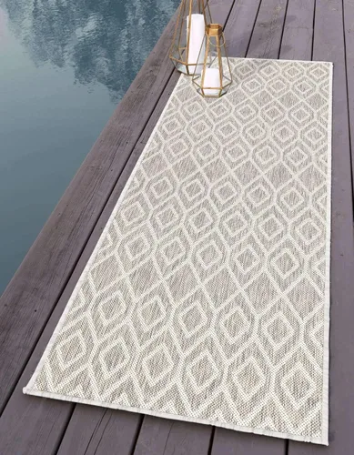 Vista 43 de Jill Zarin Outdoor Collection - Alfombra de área - Turcas y Caicos (2' 2" x 3' 1" Rectángulo Beige/Marrón)