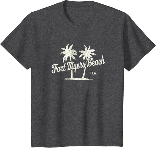 Vista 41 de Fort Myers Beach Florida Vintage 70s Palm Trees Graphic T-Shirt
