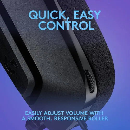 Vista 4 de Logitech G335 - Auriculares con cable para videojuegos, micrófono abatible, conector de audio de 3.5 mm, almohadillas de espuma viscoelástica