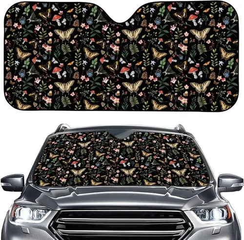 Vista 29 de Talayituse Parasol para parabrisas de automóvil, diseño de gato divertido 3D, ajuste universal, para automóvil, camión, SUV, bloquea el sol