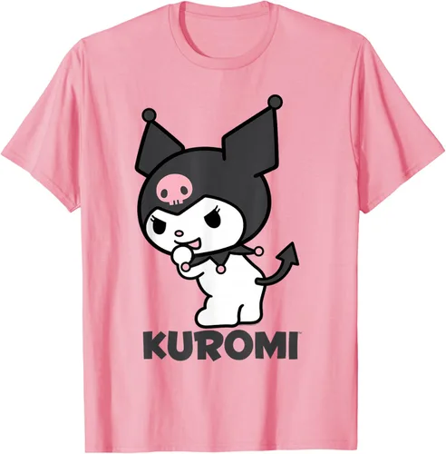 Vista 49 de Sanrio Kuromi - Camiseta con logotipo en la parte trasera Gris Oscuro