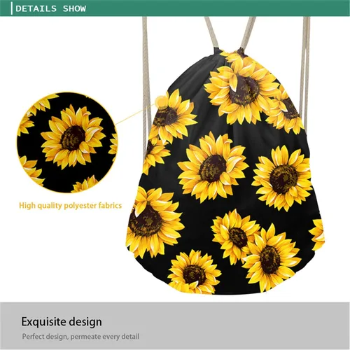 Vista 4 de Upetstory Bolsa de gimnasio con cordón estampado de animales para adolescentes y niños, mochila de cincha para regalos escolares, Un gato gatito
