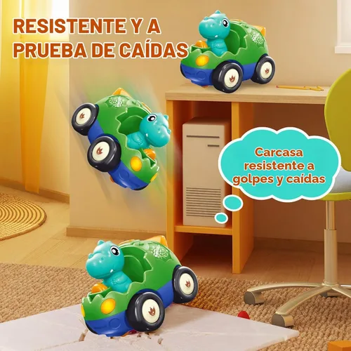 Vista 6 de Pup Go Auto RC de dinosaurio para niños de 18 meses + con 2 muñecas Coche Dino Verde Oscuro (49 Mhz)