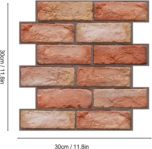 Vista 3 de 10 piezas de papel tapiz de ladrillo 3D, autoadhesivo, impermeable, paneles de pared de ladrillo de espuma, adhesivos para armarios, muebles