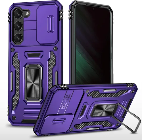 Vista 11 de ANGELAS - Funda a prueba de golpes para Samsung Galaxy S23 Plus, parachoques de silicona TPU con protección anticaídas, cubierta deslizante