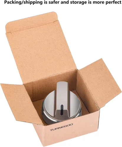 Vista 6 de WB03X24818 - Perillas de estufa de gas con aspecto de acero inoxidable, pomos de control de quemador de cocina de plástico, compatibles con perilla