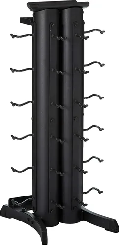 Vista 3 de Body-Solid Vertical Gym Organizer Package with Lat and Curl Bar, Revolving Bars, Tricep Pressdown and Handles, Compact Storage Rack for 20 Handles &