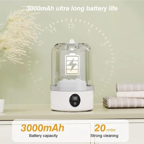 Vista 6 de 2025 Lavadora Mini Portátil Mejorada Para Viaje, lavadora de ropa interior - Limpieza Profunda de Calcetines, Ropa Interior, Ropa de Bebé