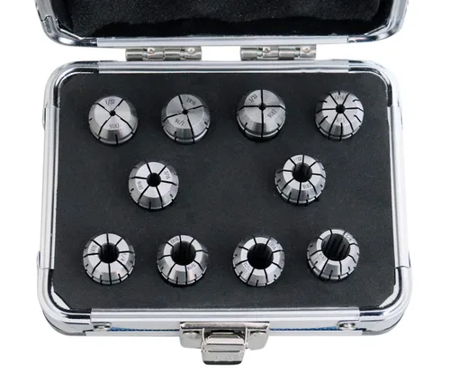 Vista 2 de Accusize Industrial Tools Metric Er Collet 1 mm to 10 mm by 1 mm Er-16 Collet 10 Pc, 3350-0582 DIN 6499B Alloy Spring Steel, HRC 44-48, 0.0003 in