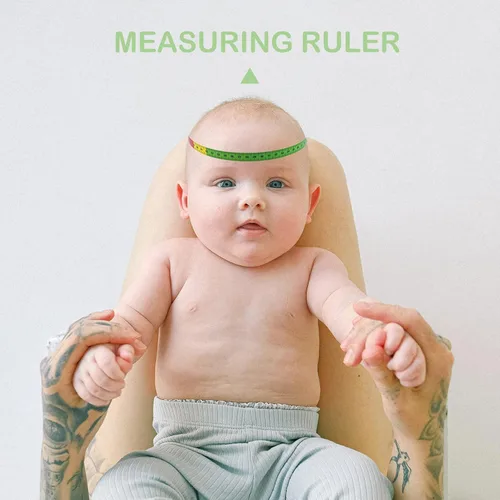 Vista 6 de Cinta métrica de cabeza de 22.0 in de circunferencia de la cabeza, herramienta de medidor de cinta métrica para bebés pediatría y brazo colorido