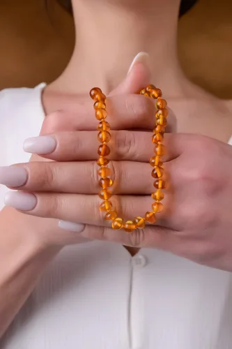 Vista 23 de Amber Necklace for Women - HandMade Baltic Jewelry for Adult - 18 inch - 100% Genuine