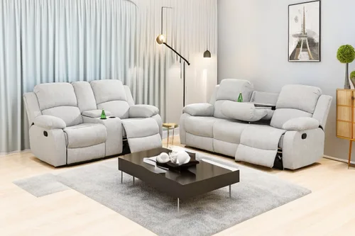 Vista 38 de A Ainehome Juego de Muebles de Sala de Estar de Cuero Reclinable Juego de Sofá Sillón Loveseat Juego de Muebles Sofá para Sala de Estar/Espacio