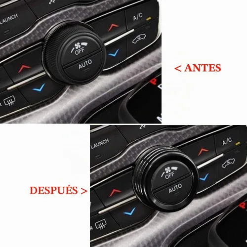 Vista 4 de Cubierta de botón del interruptor de volumen del aire acondicionado AC para Dodge Ram 1500 2500 3500 2013-2018 para Dodge Challenger Charger Durango