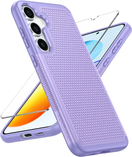 Vista 32 de FNTCASE Funda para Samsung Galaxy S24: funda protectora de doble capa a prueba de golpes para teléfono celular Protección a prueba de caídas