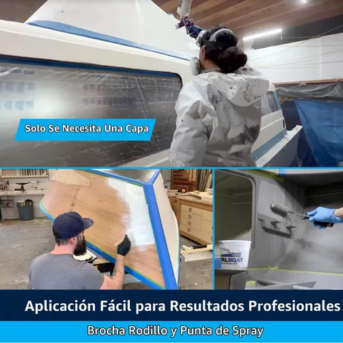 Vista 3 de TotalBoat Marine Topside - Imprimación de pintura para barco para fibra de vidrio y madera (gris, cuarto de galón)