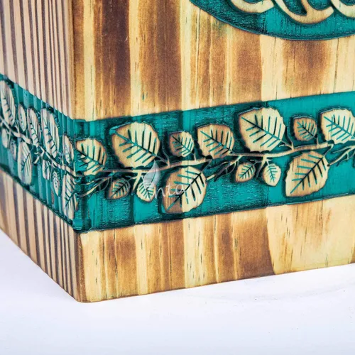 Vista 8 de Urna de palisandro hecha a mano para cenizas humanas, urnas de madera para adultos del árbol de la vida hechas a mano, urna de cremación fúnebre