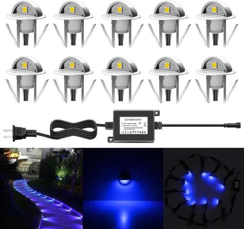Vista 28 de Luz LED para escaleras, bajo voltaje, impermeable, IP65, para exteriores, 1-2/5 pulgadas, de madera empotrada, iluminación LED de terraza, patio