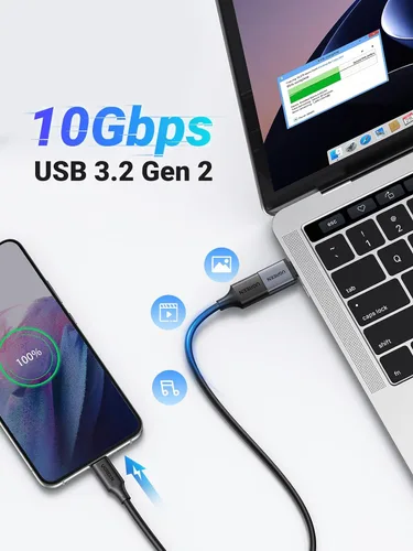 Vista 3 de UGREEN Adaptador USB C a USB A 3.2 OTG de 10 Gbps 2 unidades compatibles con iPhone 17 Pro Max Air 16 15 MacBook Air iMac iPad Galaxy Tab S9 S25