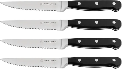 Vista 27 de DURA LIVING Juego de 2 cuchillos de cocina de alta calidad, cuchillo utilitario ultraafilado de 5 pulgadas y cuchillo de pelar de 3.5 pulgadas