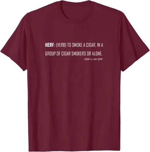 Vista 15 de Herf definition - Camiseta de manga corta, diseño con texto "Cigar Smoker Puff Verb Stogie Habano" Negro