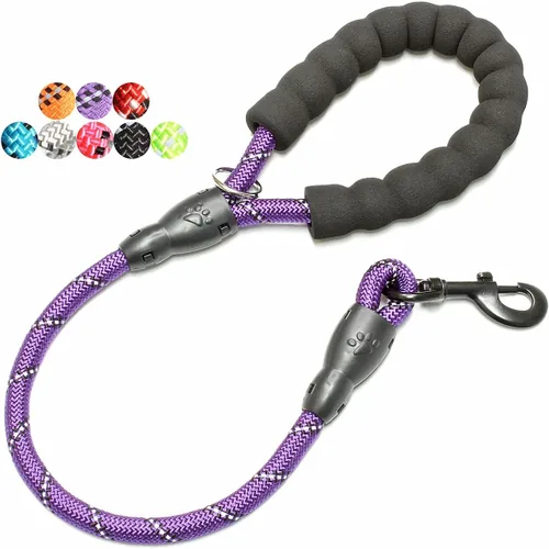 Vista 38 de BAAPET - Correa para perro de 2, 4, 5, 6 pies con mango acolchado cómodo y hilos altamente reflectantes para perros pequeños, medianos y grandes