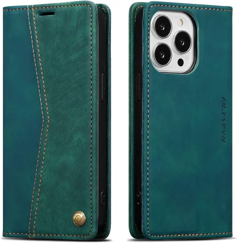 Vista 47 de QLTYPRI Para iPhone Air Case Wallet Con Tarjetero, Vintage PU Cuero Kickstand Cierre Magnético A Prueba De Golpes Folio Libro Funda Para IPhone 17