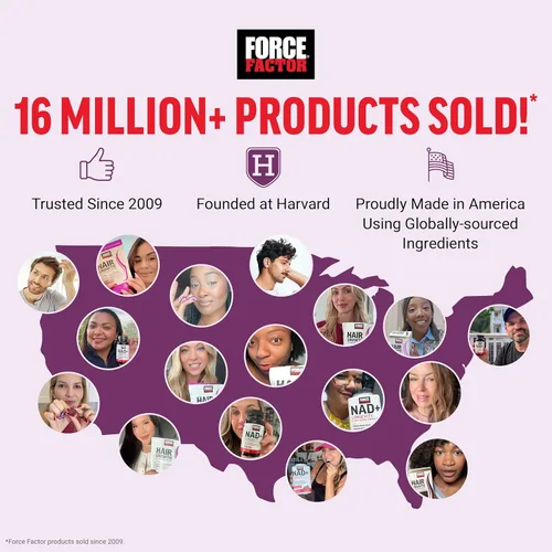 Vista 6 de Paquete de FORCE FACTOR NAD+ + Force Factor Hair Growth Accelerator Soft Chews, mezcla de bayas, 60 masticables suaves