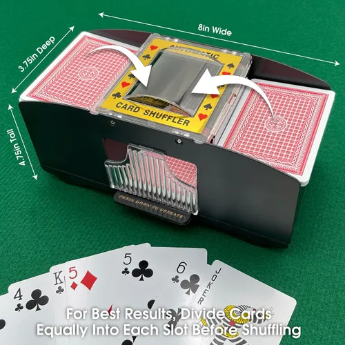 Vista 5 de CHH Barajador de cartas 2 Deck (#2609), negro