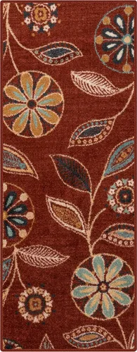 Vista 48 de Maples Rugs Reggie - Alfombra bohemia con estampado floral, 1 pies 8 Gris oscuro