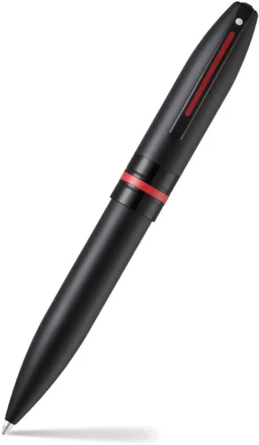 Vista 17 de Sheaffer Icon Chrome con aplicaciones PVD negro brillante - Med Nib Cromado