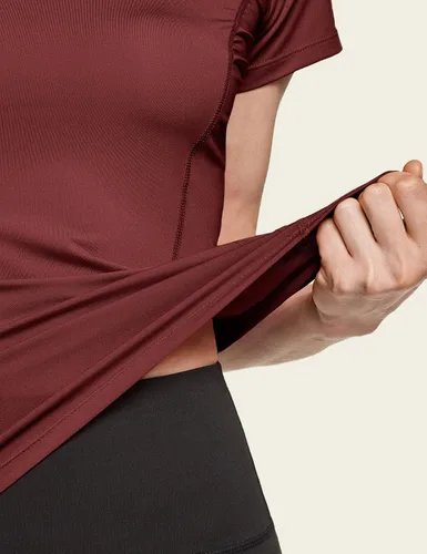 Vista 6 de ATHLIO Paquete de 3 camisas de entrenamiento de manga corta para mujer, camisetas deportivas que absorben la humedad, camisetas deportivas