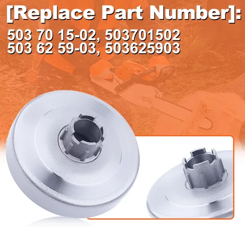 Vista 4 de Kit de rodamientos de piñón de llanta de tambor de embrague 3/8-7T para Husqvarna 3120 394XP 395XP 3120XP Jonsered 2094 2095 motosierra 503701501